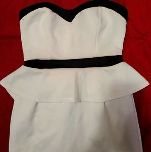 Sexy strapless Bailey Blue dress